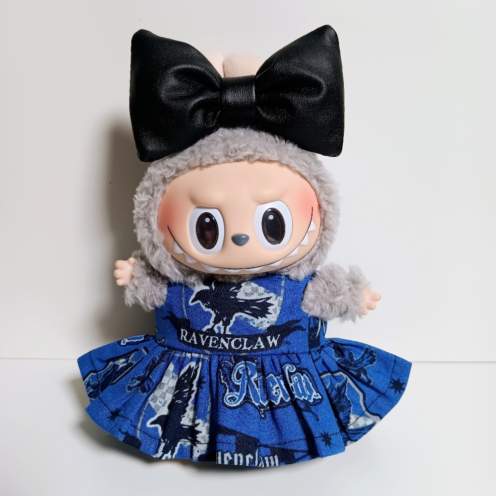 Labubu Custom Harry Potter Ravenclaw Dress with Faux Leather Bow Outfit